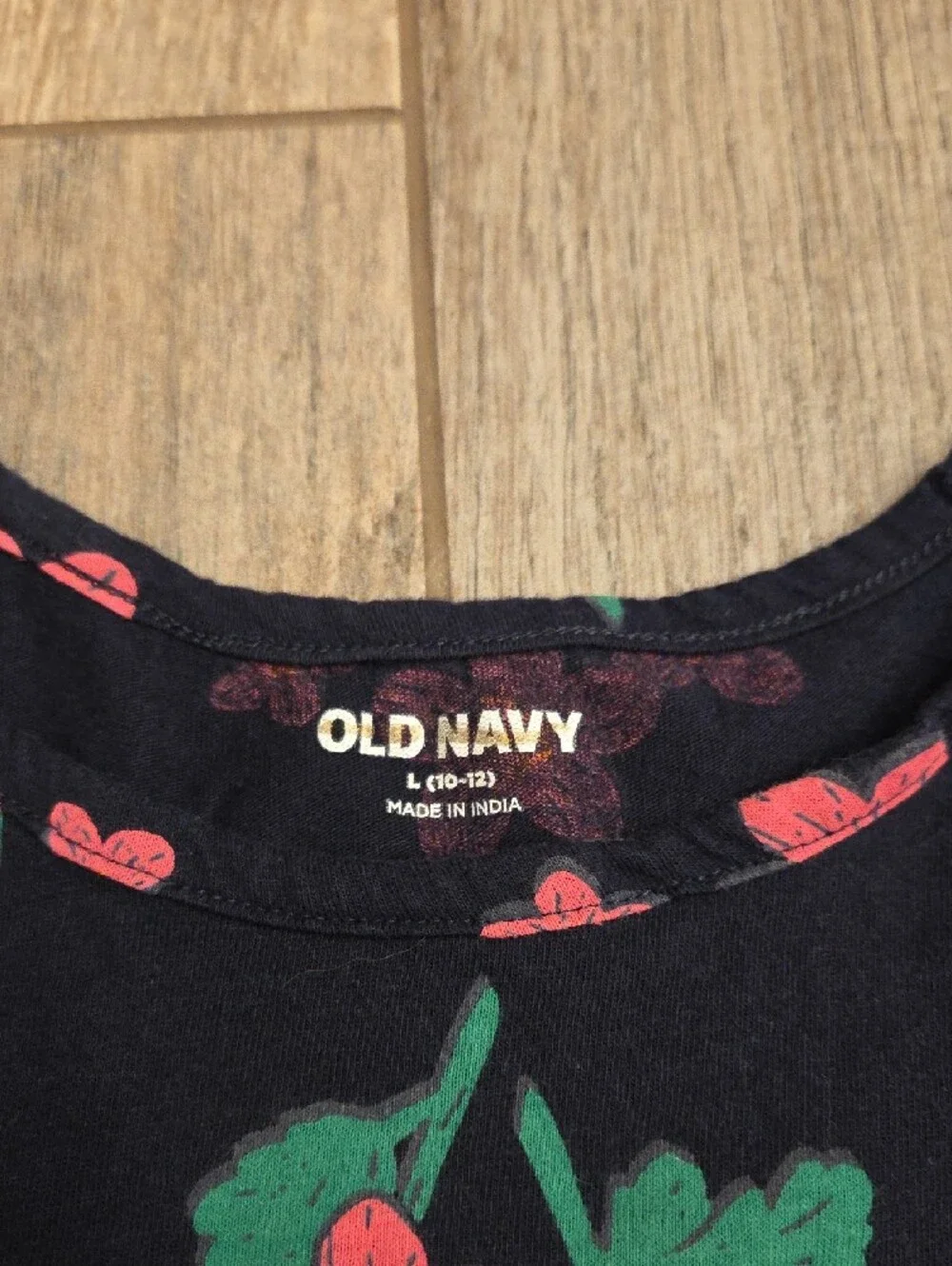 Old Navy Navy Floral Short-Sleeve Dress - Pink & Green Flowers